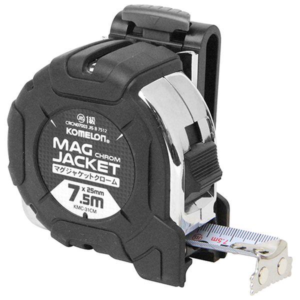 他サイト： コメロン マグジャケ クロム(長さ7.5m×幅25mm) KOMELON コンベックス KMC-31CML 返品種別Bの商品画像