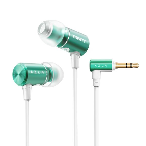 AZLA ダイナミック型カナルイヤホン(フローズンミント)3.5mm 3極プラグ(L字)タイプ TRINITY AZL-TRINITY-ST-MNT 返品種別A