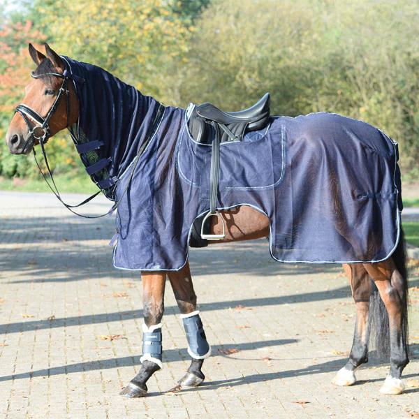 乗馬用品 BUSSE エクササイズ フライシート モスキート III ネイビー 乗馬 馬具