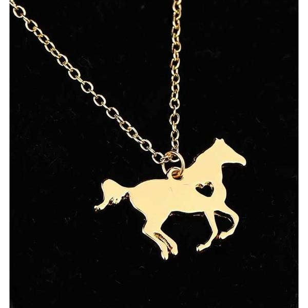乗馬用品 ホースモチーフ ネックレス ゴールド 乗馬 馬具