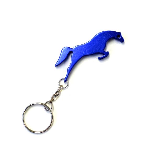 乗馬用品 ジャンピングホースキーホルダー ブルー 乗馬 馬具