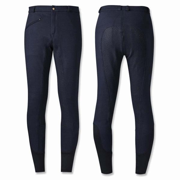 乗馬用品 シリコンビギナーキュロット フルグリップ メンズ ネイビー 乗馬 馬具