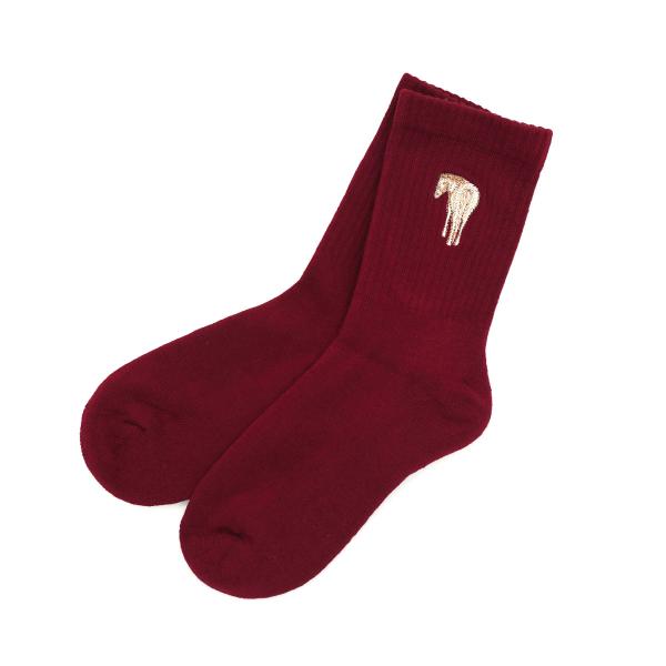 洗い替えにたくさん欲しくなる。癒し系のかわいい馬Nicoの刺繍入りソックスは肌当たりもよくて快適。足底は厚みがあるタイプ。コーデが楽しくなる豊富なカラーラインナップも自慢です。■ブランドNico（ニコ）■素材綿 ナイロン ポリウレタン■シー...