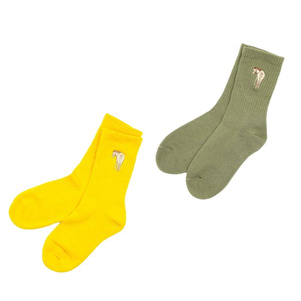 乗馬用品 Nico カジュアルソックス（2足） ギフトセット イエロー×抹茶 乗馬 馬具