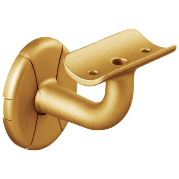 【32mm】※木下地に取付けしやすいようネジ穴を斜めにあけています。コンクリートアンカーをご使用の場合は加工にご注意下さい色：ゴールド(BE-01G)材質：亜鉛合金、ABS樹脂付属品：ねじ付入数：1個手スリ 手すり 手摺 玄関 階段 トイレ...