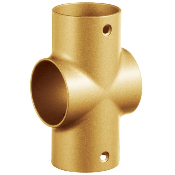 【32mm】※貫通部中央での手すり棒の接続はできません。色：ゴールド(BE-25G)材質：亜鉛合金付属品：ねじ付入数：1個手スリ 手すり 手摺 玄関 階段 トイレ 介護 木製 補助 部材 diy 室内 転倒 防止 金物