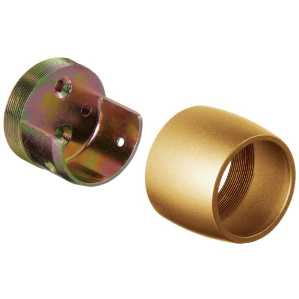 手すりブラケット 32mm 金具 マツ六 BE-40G Nエンドソケット ゴールド 手すり用 取付金具 部品