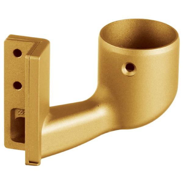 手すりブラケット 32mm 金具 マツ六 BE-45G 出隅スリム座ブラケットカバー付 ゴールド 手すり用 取付金具 部品