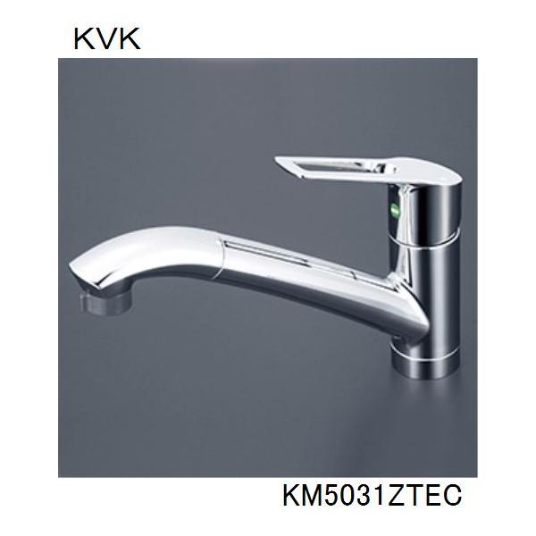 KVK キッチン用 KM5031ZTEC シングルシャワー付混合栓 : ジュール