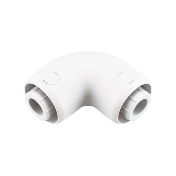 【マツ六 32ソフトアクアレール  Lコーナー】※必ず両側100mmにブラケットを設置してください。※手すり棒には取付け用下穴(φ3.2mm)をあけてください。品番：SAQ-07W材質：本体/PP樹脂、ねじキャップ/PE樹脂色：ホワイト付属...