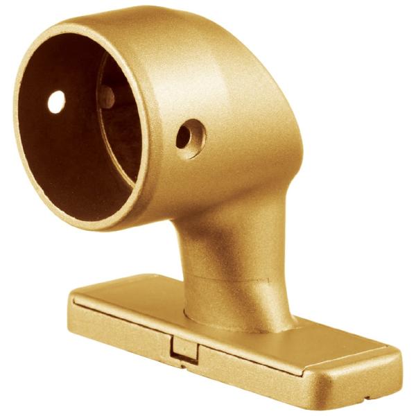 手すりブラケット 32mm 金具 マツ六 BE-56G スリムエンドブラケットカバー付 ゴールド 手すり用 取付金具 部品