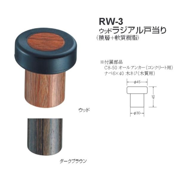 戸当り ドア ストッパー おしゃれ 戸当たり シロクマ 白熊印 戸当り 積層 軟質樹脂 ウッドラジアル戸当り 品番：RW-3 サイズ：φ45×φ30×45mm 入数：1個 全2色