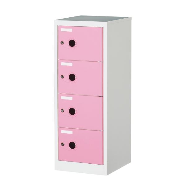 鍵付き　ロッカー　3段　フリーボックス　ピンク 鍵付き ロッカー 3段 フリーボックス ピンク 鍵付き ロッカー 3