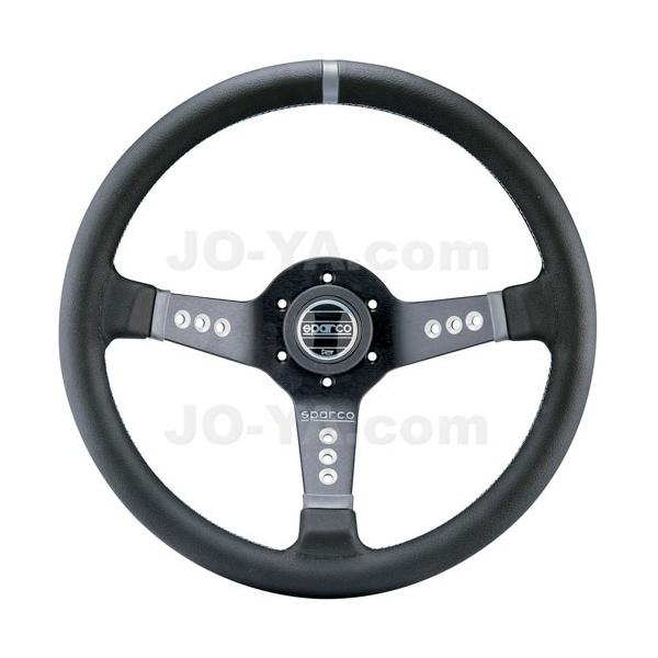 スパルコ セミディープステアリング グレーツートン SPARCO (スパルコ) ステアリング L777 ブラックレザー x
