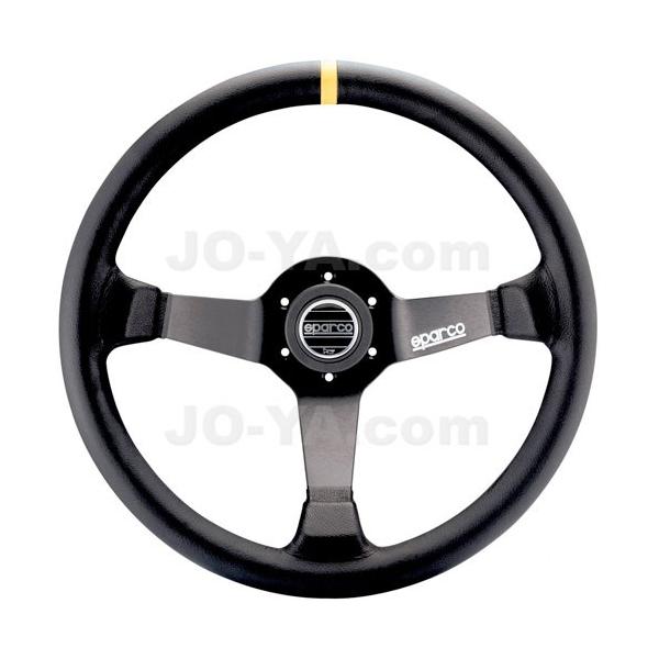 SPARCO (スパルコ) ステアリング R345 ブラックレザー x ブラック