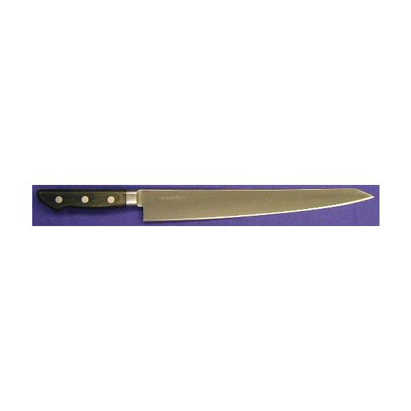 240mm 日本鋼（ツバ付） スライサー(筋引包丁) 堺孝行 印