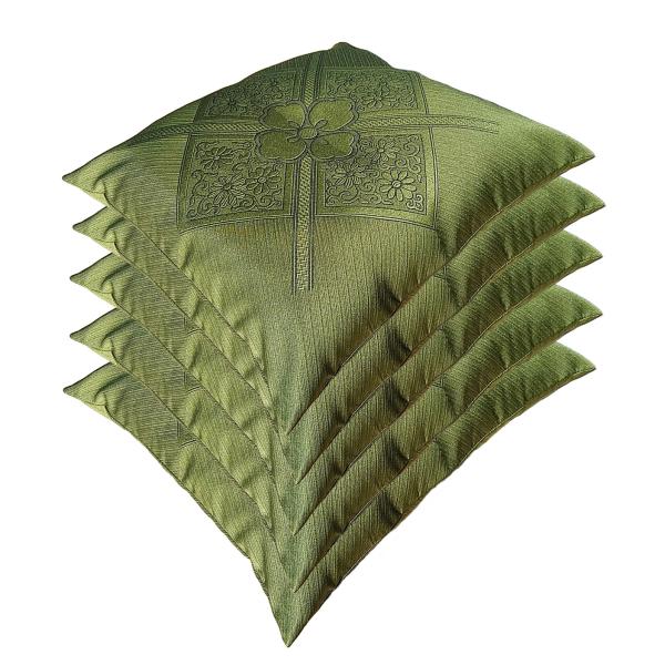 座布団カバー 八端判 ５枚セット ５枚組 約 ５９ｘ６３ cm 59 63 59x63 ハイウェー フクレ グリーン 【 八端判 】【 メール便対応限定 】