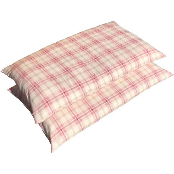 ２枚セット 長座布団カバー クロス ピンク 約 68x120 【メール便限定商品】68 120