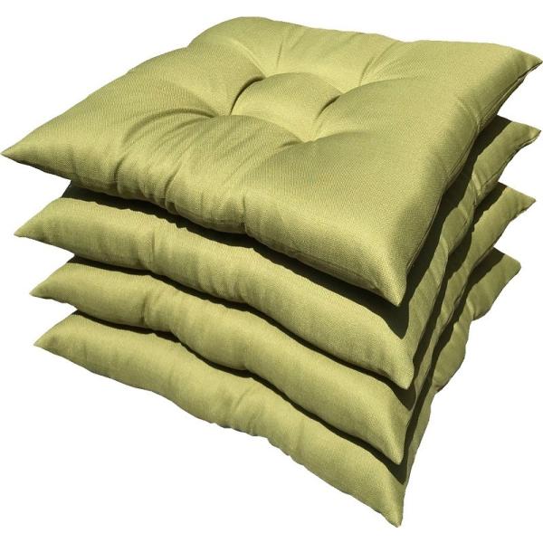 4枚 フロアー クッション プレイン 約60×60cm GN 【シート
