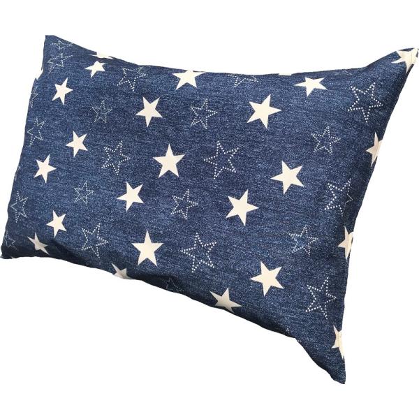 枕カバー １枚 デニム風☆ 43x63 cm ネイビー 【日本製】 【送料無料】 【ネコポス便限定】 【おしゃれ】 【かわいい】 【ピロケース】 【枕】 43 63
