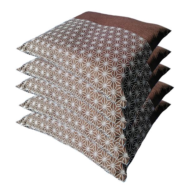 超特価　送料無料の座布団カバー５枚セットです。１〜５枚セットを取り扱っています。在庫限りのお買い得商品です。クロネコゆうパケット便での対応限定とさせていただきます。サイズは約５９×６３ｃｍです。八端判　サイズです。生地組成は綿１００％です。...