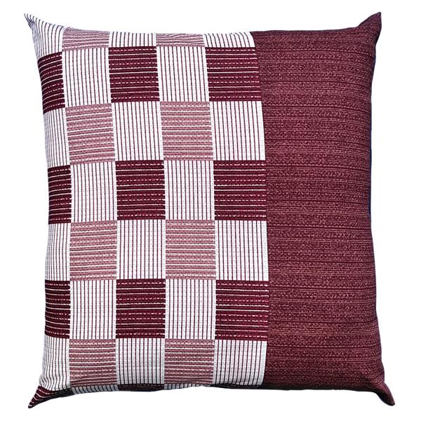 座布団カバー 59×63 八端判 しじら格子 レッド 約 ５９×６３ ｃｍ 【 八端判 】【 クロネコゆうパケット便対応限定 】  59 63