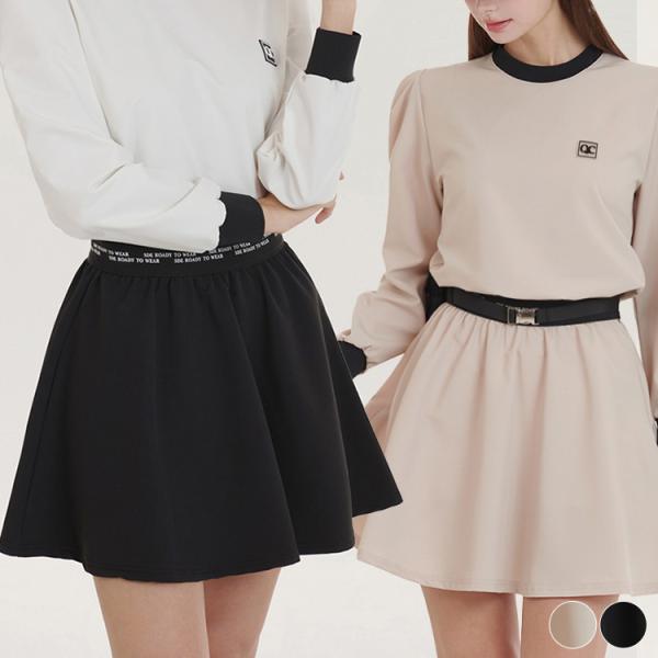 新品☞ランバンブラン　韓国ゴルフ ミニスカート／M★ エレガント ゴルフウェア スカート レディース 韓国 フレア フレアスカート