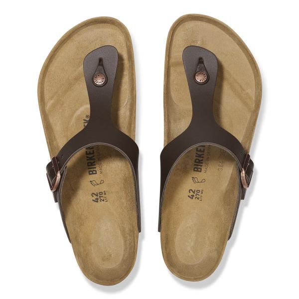 �r���P���V���g�b�N �M�[ �i�`������ ���U�[ �_�[�N�u���E�� �ʏ핝 ���j�Z�b�N�X BIRKENSTOCK GIZEH (NL) DARK BROWN REGULAR�� 1029240 ���i�摜2