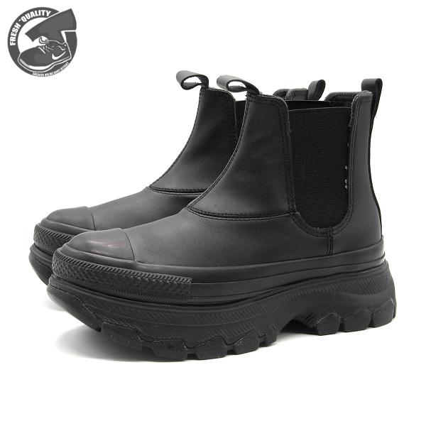 コンバース レザー オールスター R トレックウェーブ ブラック  サイドゴア ハイ CONVERSE LEATHER ALL STAR R TREKWAVE SIDEGORE HI 1sd837(31310830)