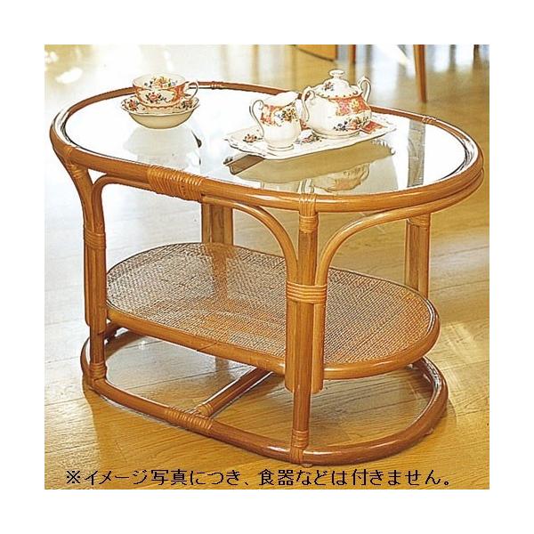 今枝商店 幅75×奥行48×高さ46cm 籐 ラタン家具 ガラステーブル