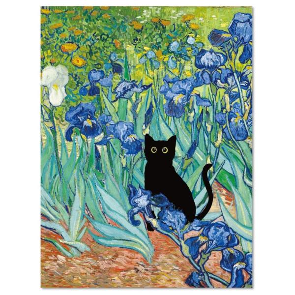 特別価格★【原画】『ウミウシに乗って』（風景画　空の絵　チワワ　黒猫　手描き） 黒チワワ チワワイラスト (愛犬オーダー うちの子オーダー)見本
