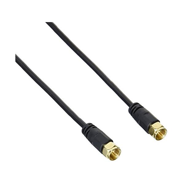 エレコム アンテナケーブル 2.5C スリムタイプ F型端子 ネジ式ストレート‐ネジ式ストレート型 1m ブラック AV-ATNN10BK :eyk1663408496:ジョイフルスターズ 通販 送料無料 エレコム アンテナケーブル(ネジ式-ネジ式) AV-ATNN70BK