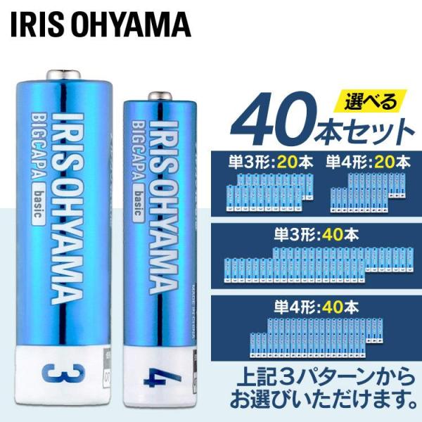 邦楽 Iris IRIS OHYAMA 電池 乾電池 単三電池 単四電池 単3 単4 電池セット