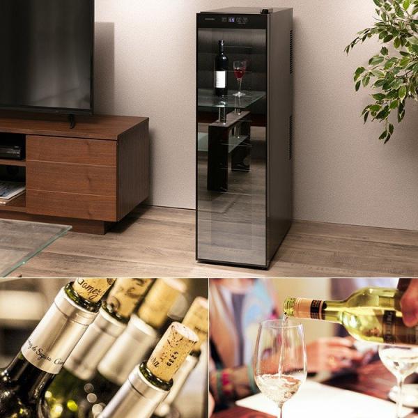ワインセラー 家庭用 18本 おしゃれ 小型 スリム 静穏 ペルチェ式 ミラーガラス ブラック Pwc 491p B D Buyee Buyee Japanese Proxy Service Buy From Japan Bot Online