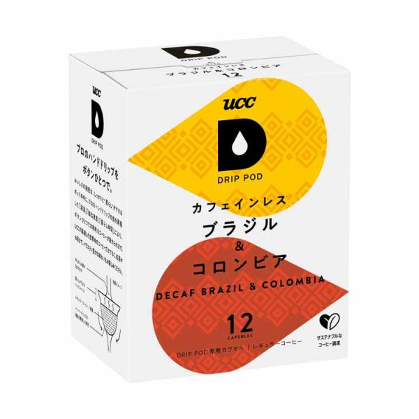 UCC コーヒー 12杯分 ドリップポッド 専用カプセル カフェインレス