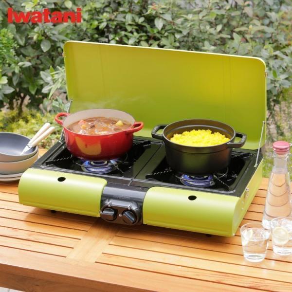 イワタニガスコンロ2口 Iwatani（イワタニ） カセットコンロ カセットガス フラットツインS CB
