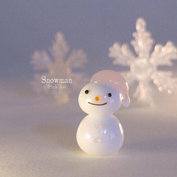 ガラス細工 クリスマス 冬 雪だるま スノーマン 冬の友達・スノーマン