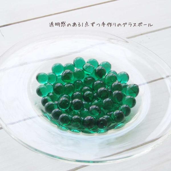 ガラス細工 ミニチュア 雑貨 置物 ガラス玉・グリーン : ガラス