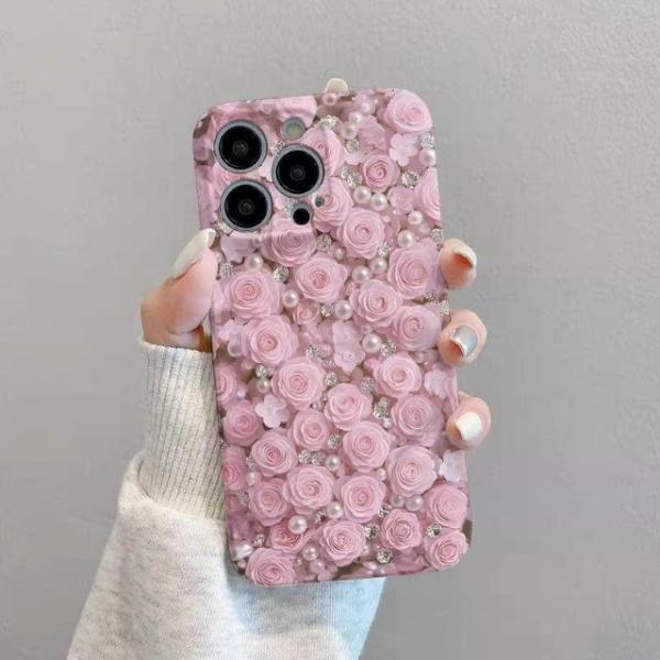iPhone17 ケース 17 17promax 17air ケース iPhone16 pro max plus ケース iPhone15 14 13 12 ケース iPhoneケース 花 花柄 バラ バラ柄 かわいい スマホケース