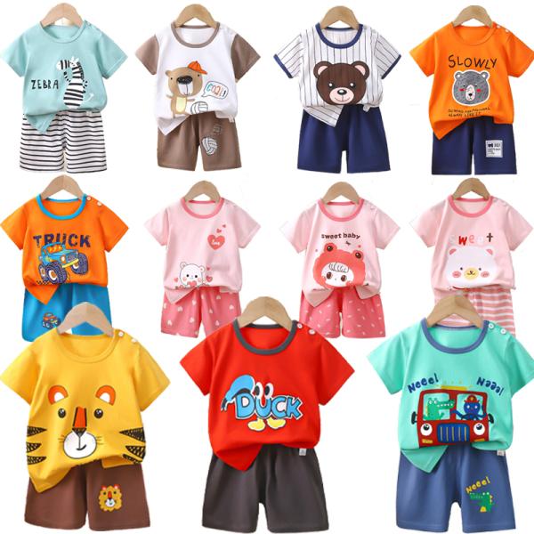 半袖半ズボンセット 半袖Tシャツ パジャマ 6歳まで 男の子 女の子 キッズ 子供服 通気性抜群 ホワイト/ブルー/ピンク 綿100% 幼児 半袖半パン 吸汗速乾 期間限定