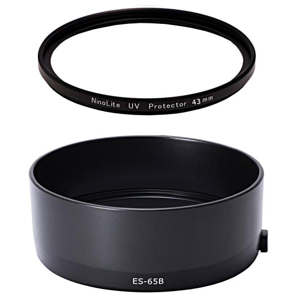 2点セット ES-65B 互換 RF50mm F1.8 STM 対応 レンズフード と 2点セット ES-65B 互換 RF50mm F1.8 STM 対応 レンズフード と