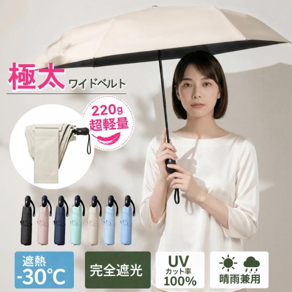 日傘 折りたたみ 自動開閉 軽量 約220g キレイに畳める ワンタッチ 晴雨兼用 傘 UPF50+ レディース キッズ