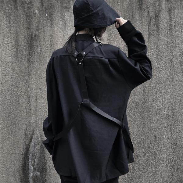 シャツ ハーネス ベルト 長袖 韓国 ダンス 衣装 ストリート レディース K Pop V系 原宿 黒 地雷 Hiphop トップス 3t 1231 メール便ok Buyee 日本代购平台 产品购物网站大全 Buyee一站式代购 Bot Online