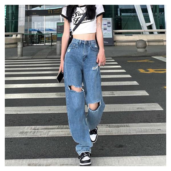デニム パンツ クラッシュ ダメージ ジーンズ 韓国 レディース デニム パンツ クラッシュ ダメージ ジーンズ 韓国 レディース