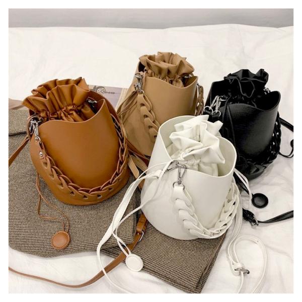 巾着 ショルダー バッグ バケツ バケット 韓国 モード系
