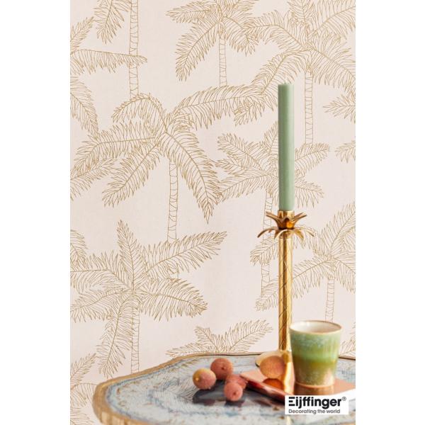 輸入壁紙 エスニック Eijffinger エスニック ボタニカル 植物 Fusion ピンク 南国 Fusion ジョイリス ゴールド Eijffinger Joyris ボタニカル