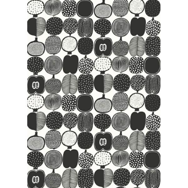 Marimekko Kompotti Joyris マリメッコ コンポッティ フルーツ ベジタブル フルーツ 果物 野菜 壁紙 ブラック Marimekko Joyris ジョイリス