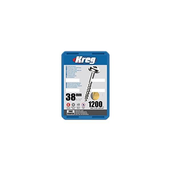 Kreg ポケットホールスクリュー 38mm 粗目 (1200本入)