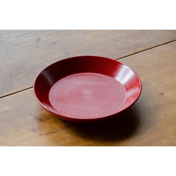 木皿 朱 φ100ｘ20mm 漆  茶托 豆皿 ソーサー