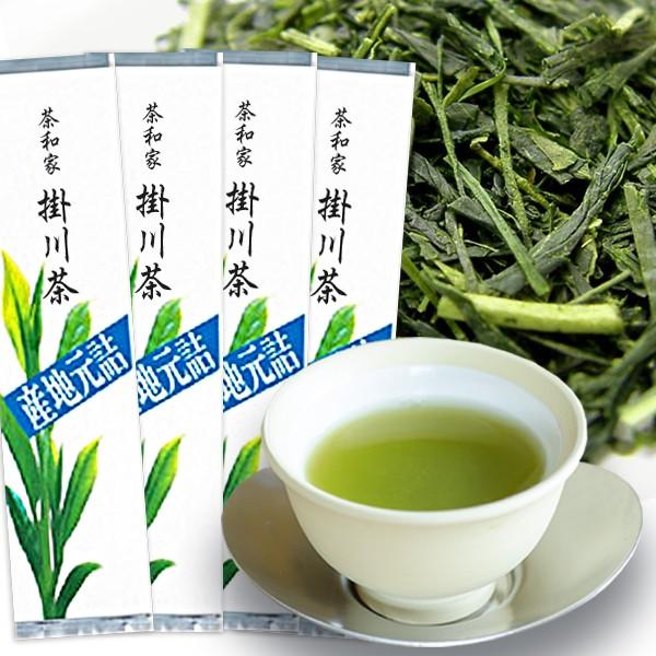 お茶旅 茶葉 緑茶 深蒸し茶 掛川茶 日本茶 徳用 お得 掛川茶 300ｇx4本 送料無料